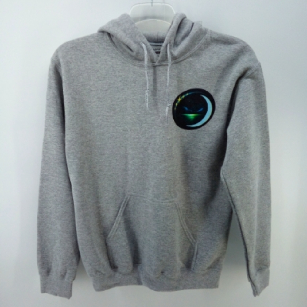NWOT Moonlight Audio YouTube Merch Oversized Gray Celestial Moon Hoodie Pocket S